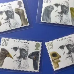 5035 外国切手 イギリス 1982年 チャールズ・ダーウィン 4種セット