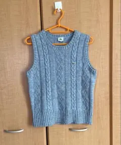 ラコステ LACOSTE ケーブル編みニットベスト ウール100% レディース