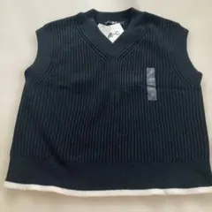 【1週間ご紹介】UNIQLO Vネックベスト ブラックsizeS