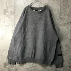 Y2532古着　トレーナー　グレー　無地　90s Y2K