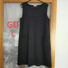 GU ジーユー 　ワンピースL　 ブラック　ノースリーブ