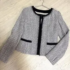 美品 UNTITLED ノーカラーツイードジャケット サイズ1 Sサイズ