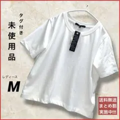 未使用タグ付きAQUAHISTORY 半袖Tシャツ ホワイト 無地 M 送料無料のサムネイル