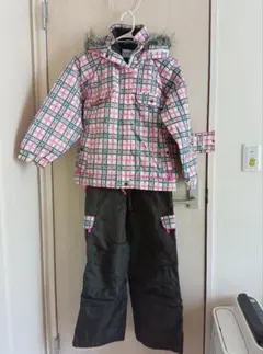 子ども用スキーウェア150cm ピンクチェック