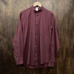 アメリカ古着 長袖シャツ ドレスシャツ スタンドカラー Mサイズ USA古着