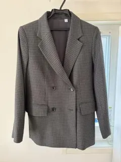 【ほぼ新品・美品】ダブルブレストチェックジャケット GU