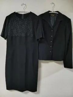 ブラックフォーマルワンピースアンサンブル　9号