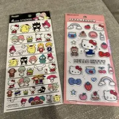 サンリオキャラクターズ　 4sizeステッカー　キティ　ペタメロウ