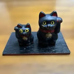招き猫　黒2個セット
