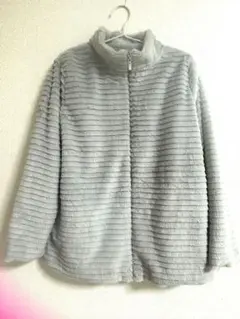 「C reald」新品　グレーボア　ジップジャケット