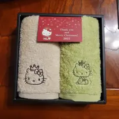 ハローキティ フェイスタオル2枚セット