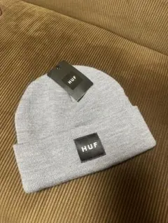 HUF ESSENTIALS BOX LOGO BEAN グレー ビーニー