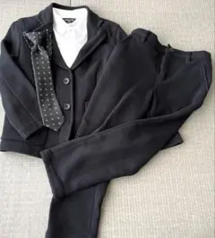 【極美品】コムサイズム ストライプ スーツ セットアップ4点 男の子 120 極美品】コムサイズム ストライプ スーツ セットアップ4点