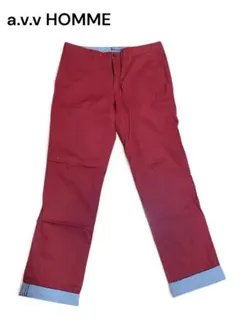 美品　a.v.v HOMME ワインレッド チノパン