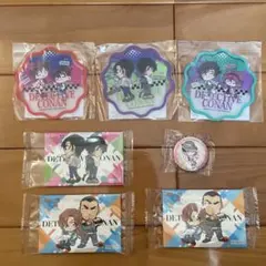 名探偵コナン ×くら寿司　ラバーコースター、缶バッジ、ステッカー