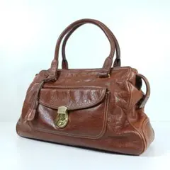 ✨極美品✨ルタヌア ウォッシュドレザー ハンドバッグ レザー ブラウン 