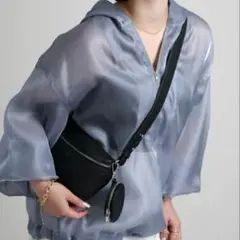 sakishimatokyo シアーアパーカー シアーブルゾン ブルーグレー