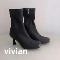 vivian ブラウン ハイヒールブーツのサムネイル