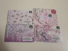Starbucks 桜 2025 プリペイドカード 4枚セット