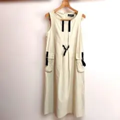 HISTORY ノースリーブロングワンピース アイボリー　9号