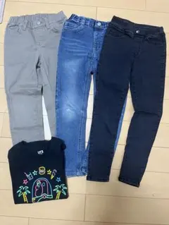 GU UNIQLO ブランシェス　スキニーパンツ 3点セット　ユニクロTシャツ