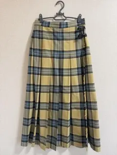 ☀️アソートキルトスカート イエロー ニコアンド 90年代 レトロ ロング☀️