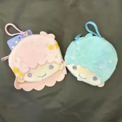 韓国限定 サンリオ キキララ フェイスポーチ リトルツインスターズ ペア