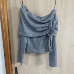 ABER SUREVE クロ 中灰 SUオフショルリボンPO