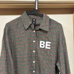 BE BORN OF 刺繍入りネルシャツ