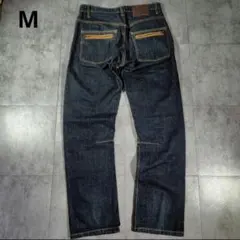 アーカイブ　y2k 00s ダークブルーストレートデニム　ギミック　【M】