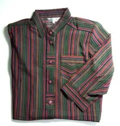 【大きいサイズ】ストライプ柄のお洒落シャツ/ レディース/LLサイズ/タグ付き