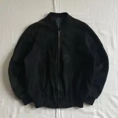 ～90s スエード ブラックレザー 短丈 フライトジャケット ボンバージャケット