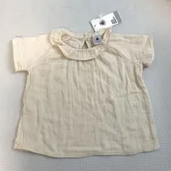 ダブルガーゼ半袖ブラウス　オーガニックコットン