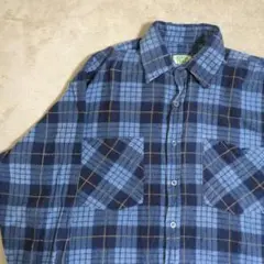 u*m様 00s アメリカ古着 ストア系 フランネルシャツ ブルー チェック