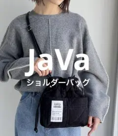 2way ミニ巾着コーデュロイショルダーバッグ　ブラック