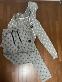 Hurley スカル柄 フーディー&パンツセットアップ M