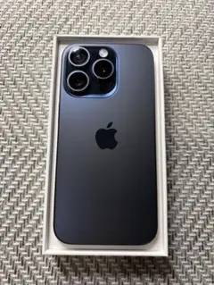 Apple iPhone 15Pro ブルーチタニウム本体です！