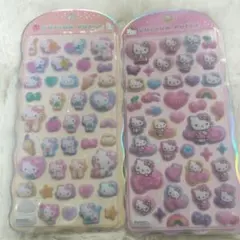 【新品未開封】正規品 ハローキティ コットンパフィーシール　2種