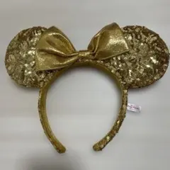 ★東京ディズニーリゾート★スパンコールカチューシャ★ゴールド★ミニー
