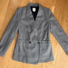 GAP ギャップ ダブルブレスト テーラードジャケット 千鳥格子 チェック柄