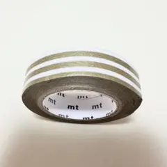 mt 廃盤マスキングテープ ボーダー 金 限定サイズ？約12mm