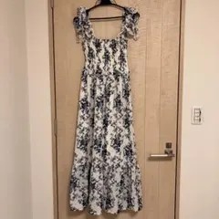 GRL グレイル　花柄ショルダーリボンキャミソールワンピース　フリーサイズ