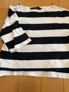 AZUL by moussy 白黒ストライプ Tシャツ　110cm