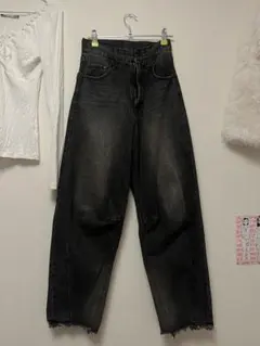 WEGO ワイドレッグデニム ブラック