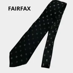FAIRFAX フェアファクス　ネクタイ　幾何学模様 黒 シルク　日本製