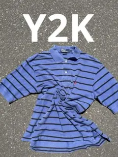 90’sポロByラルフローレン　ポロシャツ ボーダー　Y2K 平成のサムネイル