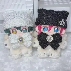 ラメホワイト いつぬい ぬい帽子 猫耳帽子 ニット帽 リボンセット 編み物