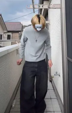 denim pants archive 00s black