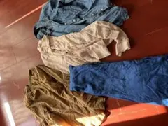 スカートとブラウス・ダンガリーシャツや羽織セット