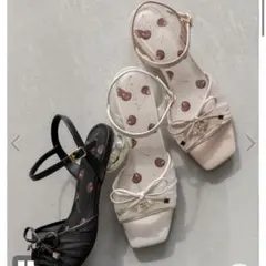 【Cherry Collection】チェリーデザインストラップサンダルのサムネイル